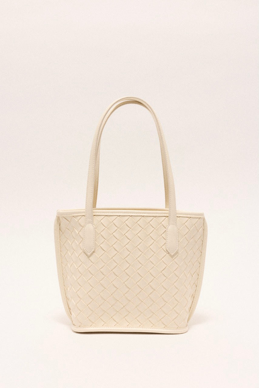 Celina Weave Tote Ivory